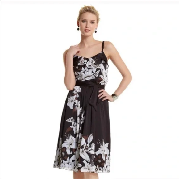 whbm formal dresses WHBM WHITE HOUSE BLACK MARKET Draped Soft Jersey Midi Dress with Grommet  Detail